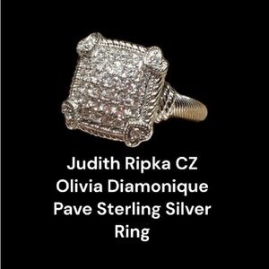 Judith Ripka Sterling Silver Pave Ring